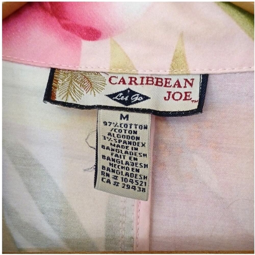 Caribbean Joe Floral Lightweight Blazer One Button Pockets Medium - Picture 3 of 4